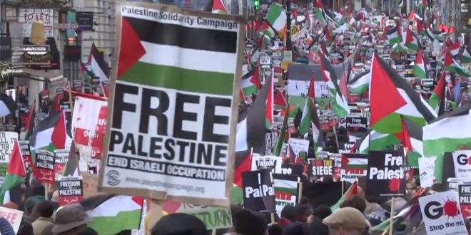 تظاهرات عدة في مدن وعواصم عالمية تطالب بوقف مجازر العدو الصهيوني وإنقاذ غزة