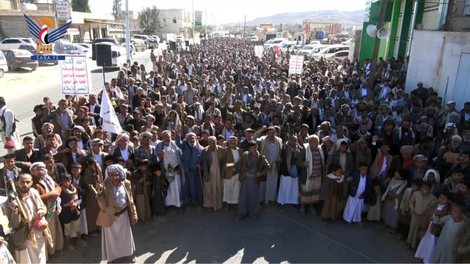 Amran .. 47 marchas masivas masivas en solidaridad con los pueblos palestinos y libaneses