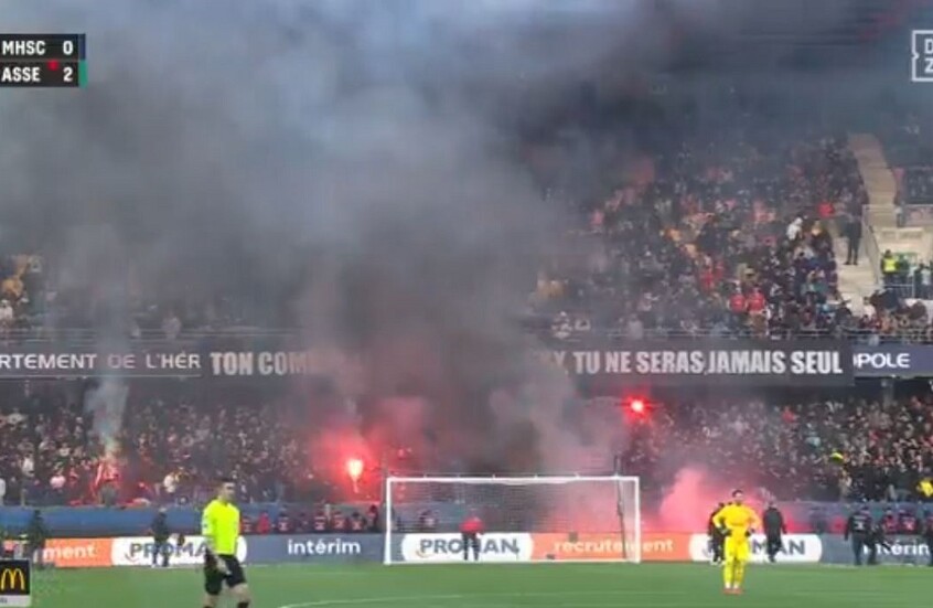 Gewalt und Chaos unter den Fans führen zur Absage eines Spiels in Frankreich.