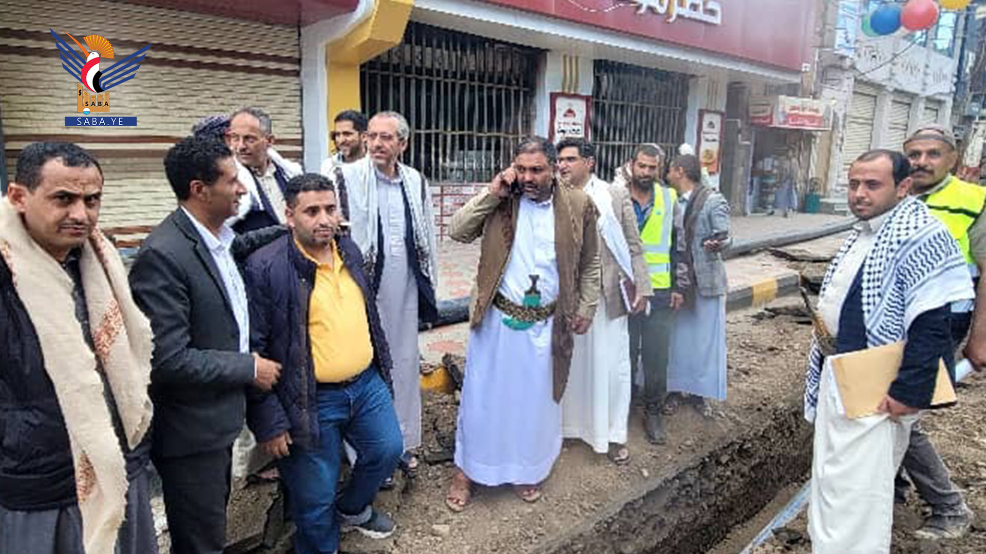 Inspecting project progress to install main water transmission line in Hada area, Capital Secretariat