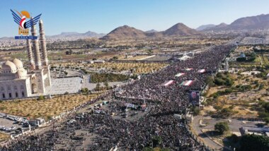 خروج مليوني غير مسبوق بالعاصمة صنعاء في مسيرة 