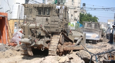 اصابة فلسطيني خلال اقتحام العدو جنين وتدمير البنية التحتية  