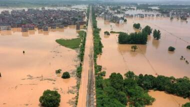 Floods in southwest China destroy dozens of Houses & bridges 