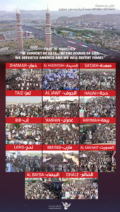Massive Million-Person marches in Capital & Provinces: Praise to Allah for support & victory, defiance against zionist enemy