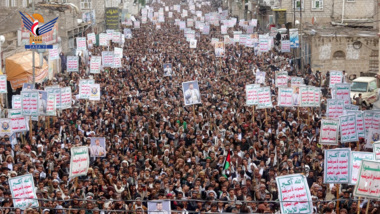Dhamar... marchas masivas en señal de victoria para Gaza y en apoyo al pueblo palestino