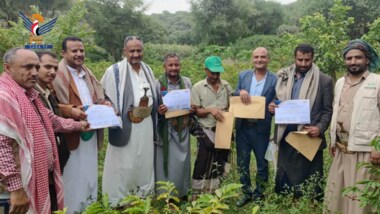 تفقد عدد من المزارع بوادي حميراء وسوادح وسودان وجبانة في ماوية بتعز