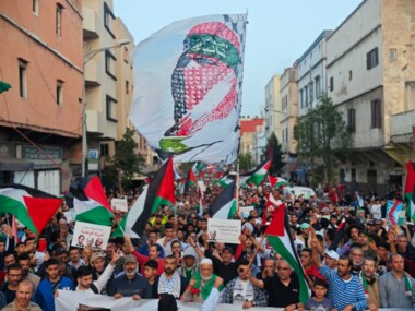 تظاهرات حاشدة في المغرب تنديداً بالمجزرة الصهيونية في رفح ورفضاً للتطبيع