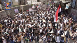 المحویت: 74 راهپیمایی توده ای بر استقامت در برابر جنایت نسل کشی و گرسنگی در غزه تاکید می کند
