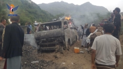 وفاة وإصابة 15 راكباً في حادث مروري بنقيل سمارة في إب
