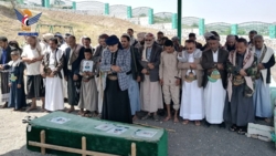 تشييع جثمان الشهيد عبدالملك إبراهيم في الحوبان بتعز