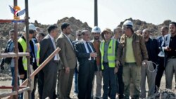 Verkehrsminister inspiziert den Arbeitsfortschritt an der Ostbrücke des Flughafens Sana'a