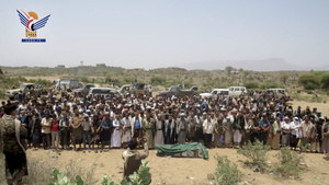 Beerdigung des Märtyrers Mohammed Al-Abdi im Bezirk Qataba in Al-Dhalea
