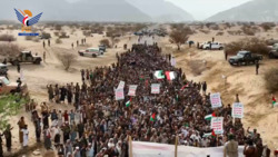 راهپیمایی گسترده در مارب در همبستگی با غزه و ایران علیه جنایات صهیونیستی-آمریکایی