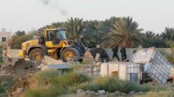 Zionist enemy demolishes school