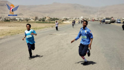 سباق رياضي لطلاب مدرسة الوصي في جبل عيال يزيد بعمران